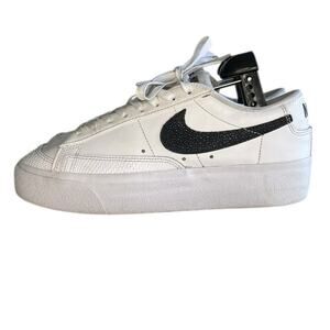 Womens Nike Blazer Low Platform DZ5210-100 Leather Sneaker Shoes Size 8.5 White